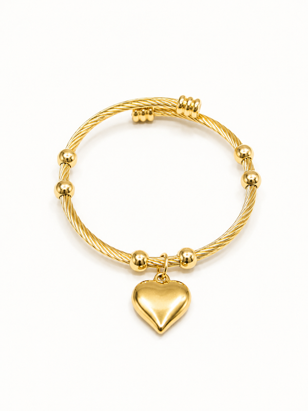 Bangle corazón acero