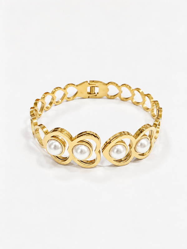 Bangle Corazon en perla