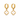 Midnight clover earring